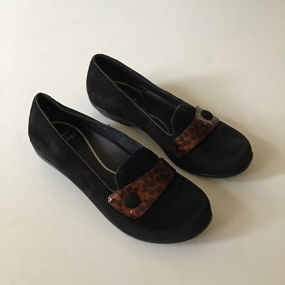 Dansko black suede slip on leopard shoes 37 - Picture 4 of 9